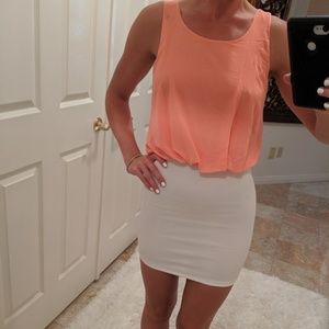 Salmon and white adorable dress